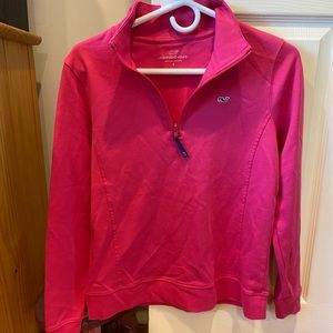 Pink vineyard vines quarter zip